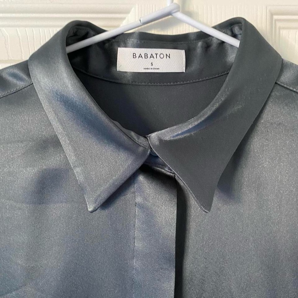 Oversized Satin Blouse Aritzia